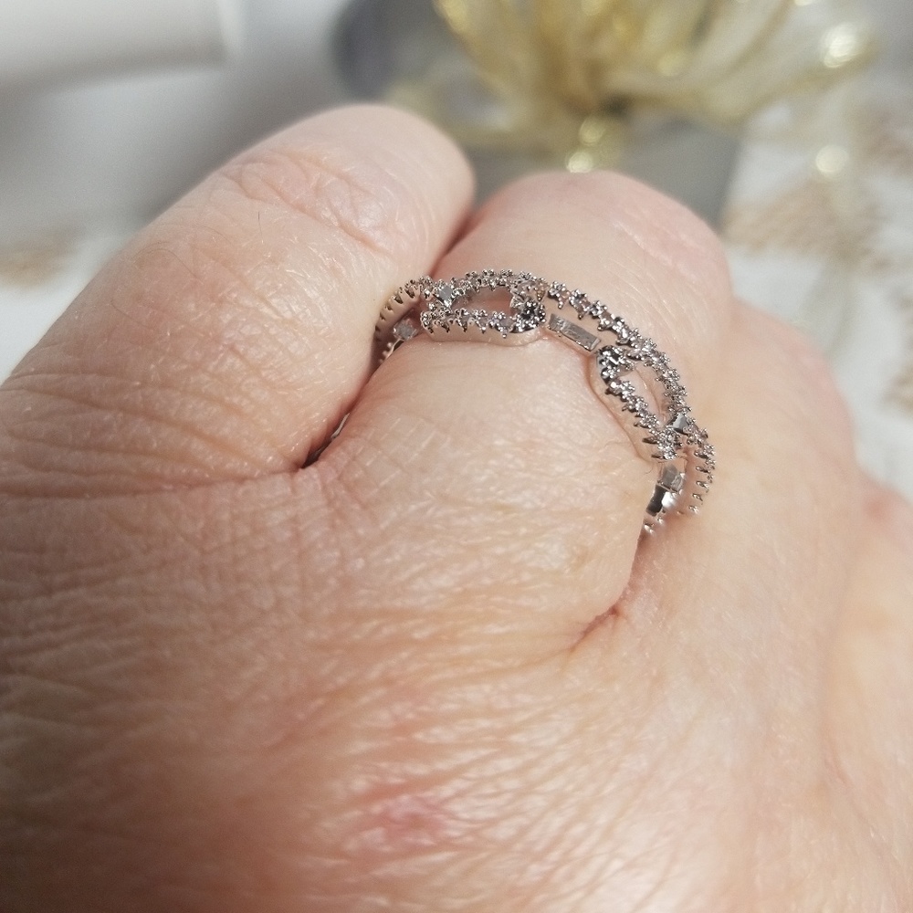 Silver linked ring - Picture 6 of 6